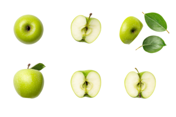 Angled crisp apple for detox-drink visuals