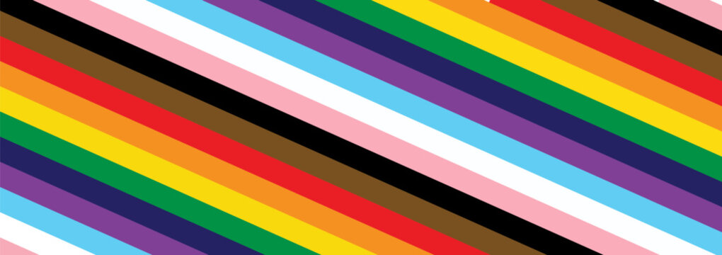 Pride wallpaper with the colors of the minimalist LGBTQ+ flag. Rainbow striped background on the LGBT+ Gay Pride wallpaper
