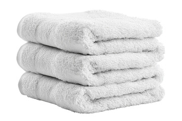 Soft white towels a neat stack fluffy texture clean and fresh perfect for bath spa or hotel