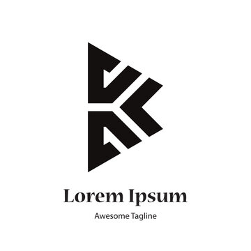 ckc or b letter black creative logo design icon