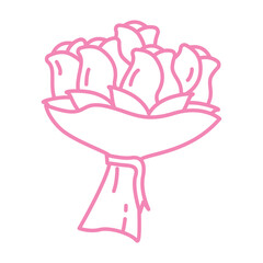 Romantic flower bouquet. Vector