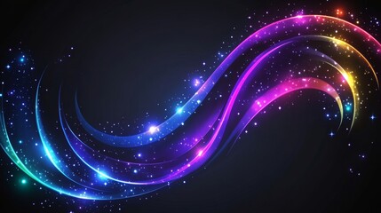 Obraz premium A delicate pastel dream light shines upon gentle holographic flows in the artwork Spectral Current, an illustration