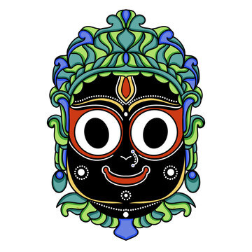 Lord Jagannath with smiling face 