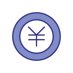 Obraz premium Chinese Currency icon vector stock illustration