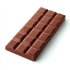 Obraz premium Dark chocolate bar on white background