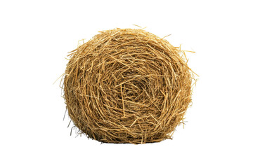 Natural Coconut Coir Fiber Ball Organic Texture Isolated on White Background