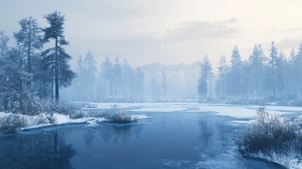Frozen Winter Landscape