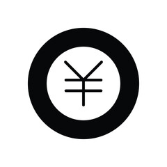 Chinese Currency icon vector stock illustration