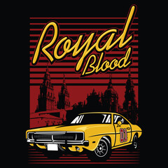 royal pride classic car vector.eps