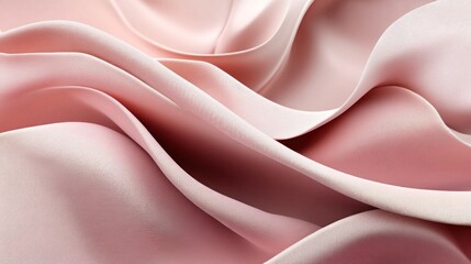 Fototapeta premium A close-up view of elegant, flowing pink satin fabric.