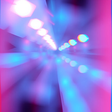 Enchanting Aquatint Print Anaglyph Artwork with Blurred Vision Effect for Unique Abstract Design Concept