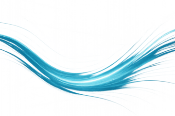 Glowing Data Stream Flowing Across Abstract Interface