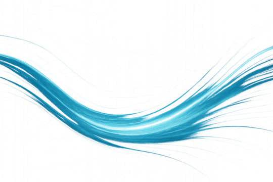 Glowing Data Stream Flowing Across Abstract Interface