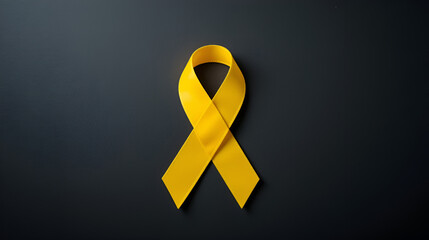 Yellow ribbon. Yellow July, Bone Cancer Awareness Month and Viral Hepatitis