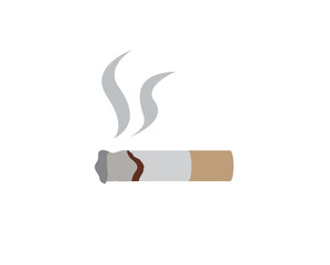 burning cigarette smoking vector illustration emoji symbol sign icon flat design