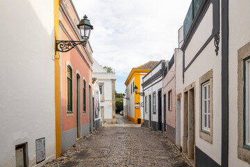 Downtown street area of Faro city