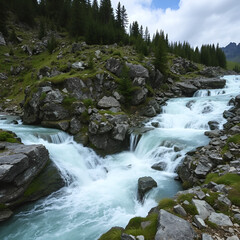 Fototapeta premium torrent de montagne