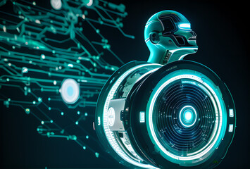 Fototapeta premium abstract technology background with stars , holiday, fractal, christmas, glow, sky, glowing, colorful, energy