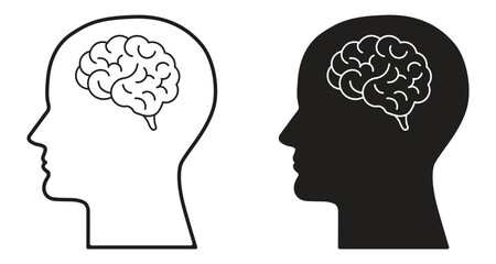 Human Brain Icon Vector Illustration.