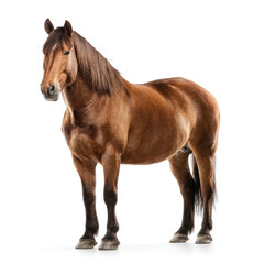 Obraz premium Brown horse portrait isolated