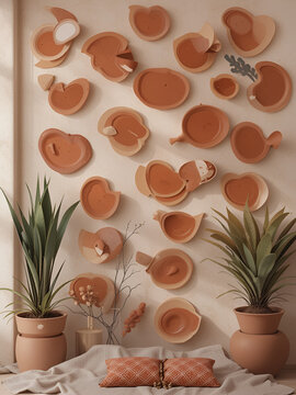Cute haf rounded shapes. Terracotta Shades