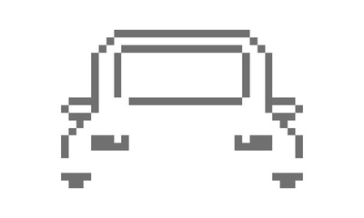 illustration pixel art car vector icon