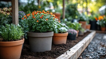 Culinary herbs growing indoors kitchen garden ideas high resolution image