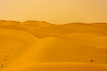 Landscape of the Rub Al Khali Desert near Dubai,  UAE