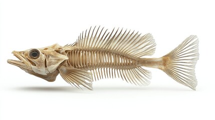 Detailed Fish Skeleton: A Study in Bone Structure