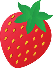 Alpine strawberry fruit vector icon on white background
