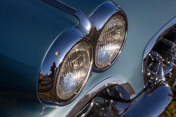 Vintage car display details