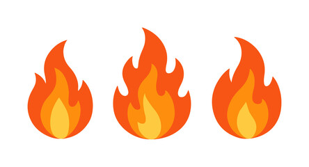 vector illustration of fire flames © shanawar