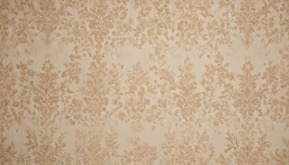 Elegant beige damask fabric with intricate floral patterns ,  detail,  paisley,  motif