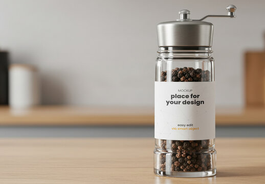 Pepper Grinder Label Mockup