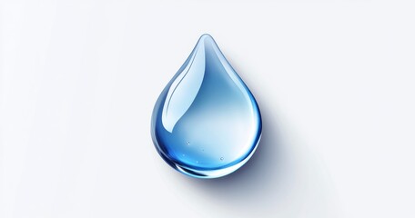Water Drop on White Background
