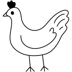 vector illustration of a cute chicken