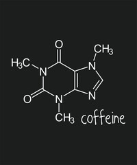 Coffeine, typography, vector, eps
