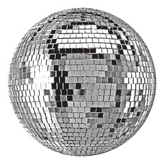 Disco ball isolated. Disco ball clipart. Mirrorball with lights.	
