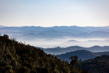Fog condensation on the mountains