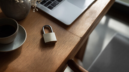 Online Privacy Focused Laptop with Soft Ambient Lights