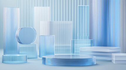 Abstract cityscape interior view