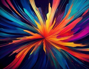 Obraz premium fractal burst background