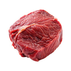 Fototapeta premium A fresh, uncooked beef tenderloin medallion with visible marbling, ready to prepare