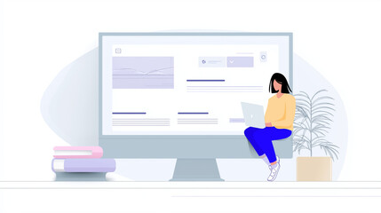 Minimalistic E-Learning Platform Interface in Pastel UI Design