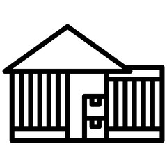 Warehouse Outline Icon