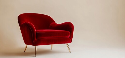 Red Velvet Armchair (2)