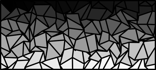 Grayscale Geometric Design, A striking blend of polygons in monochrome hues