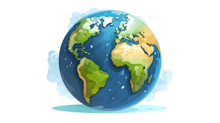 Detailed Realistic Earth Illustration for Global Conceptual Designs and Presentations