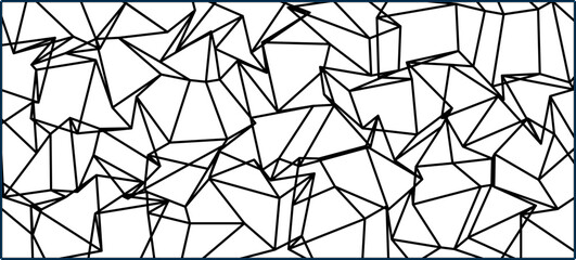 Complex Line Network, Abstract polygonal art showcasing interconnected lines and dynamic