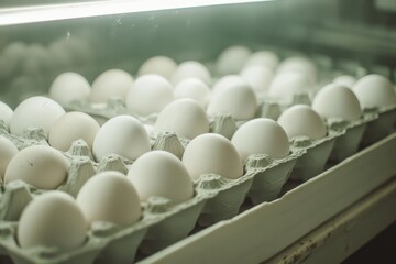 Obraz premium Fresh Eggs in Cardboard Carton